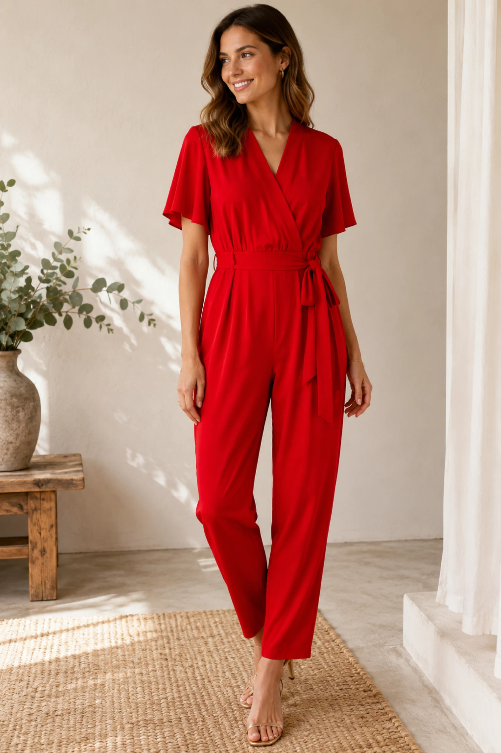 Girl In Mind rode jumpsuit nieuw met labels maat 42